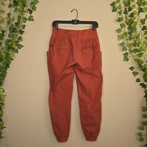 Prana Kanab Clay Rust Orange Organic Cotton Blend Jogger Hiking Pants Sz S - Picture 6 of 16
